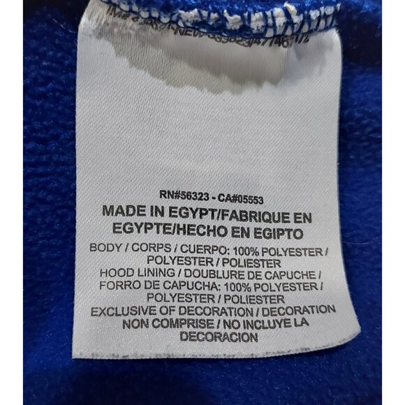 Nike Dri Fit Hoodie Men Large Swoosh Logo Work Shirt Blue Front Kangroo Pocket - Picture 11 of 12